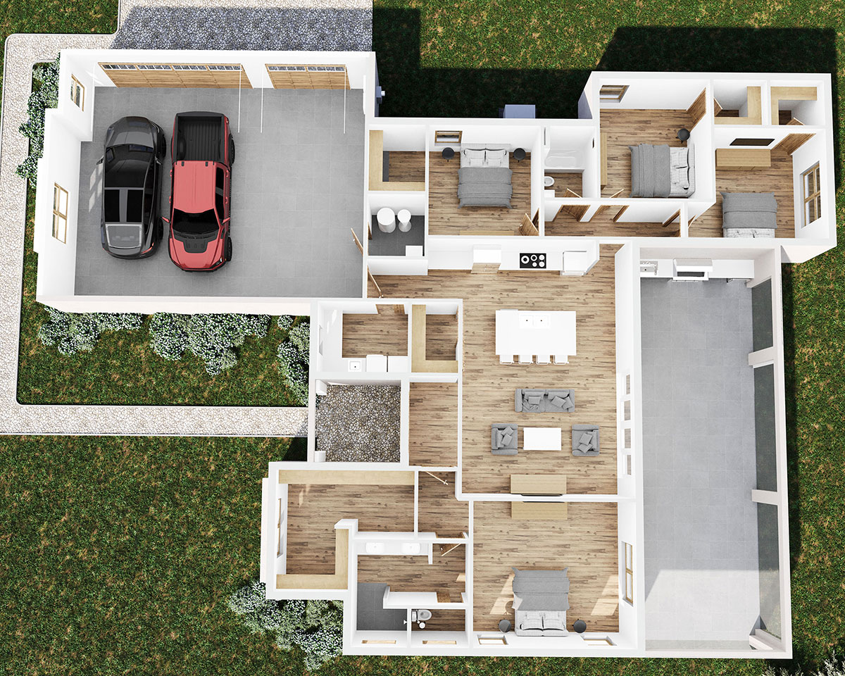 The Ashcraft 3d top view
