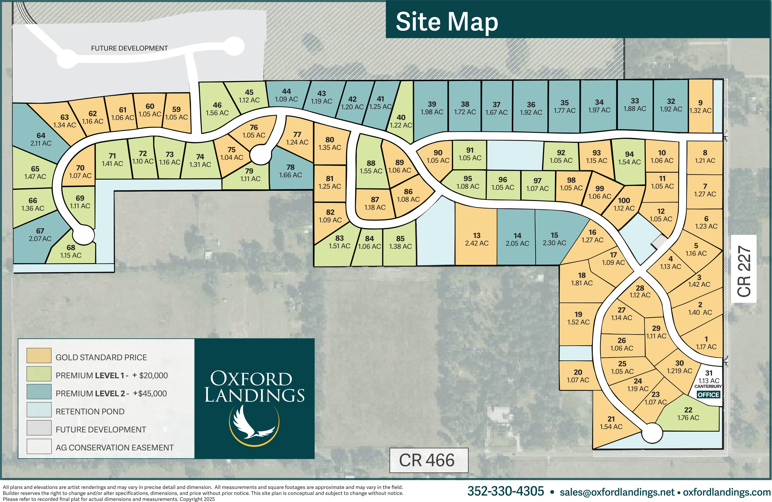 Oxford Landings Map